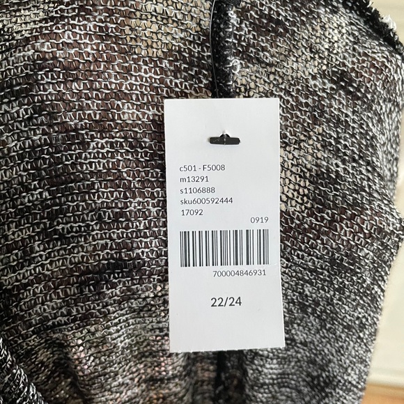 NWT Lane Bryant Gray Black Long Cardigan 22/24 - Picture 7 of 8